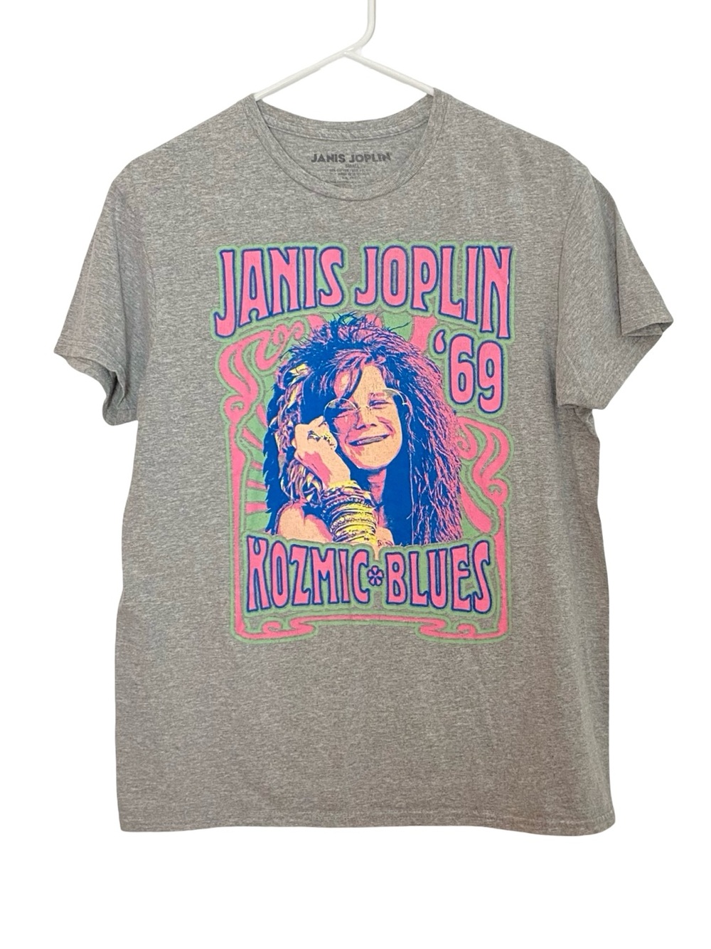 Janis Joplin Tshirt Tee Men Size Small Unisex Crewneck Short Sleeve Kozmic Blues